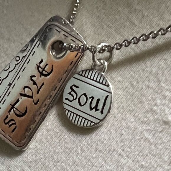 Brighton Silver Soul Tag Necklace #BJNK - Picture 4 of 9